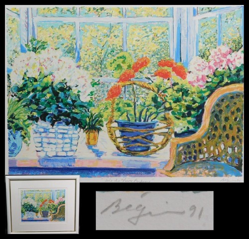 Guy Begin Original Lithograph Joy of Living Landscape Signed Print Framed - Picture 3 of 10