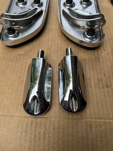 🇺🇸OEM Harley Chrome Streamliner Touring Driver Floor Boards Passenger Pegs🇺🇸 - Picture 15 of 17