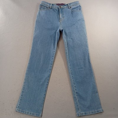 Gloria Vanderbilt Jeans Womens 10P Amanda Straight Leg Denim Stretch Cotton Blue