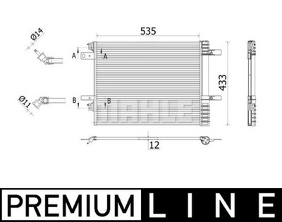 MAHLE AC 943 000P Kondensator, Klimaanlage für TOYOTA PROACE Kasten (MDZ_)