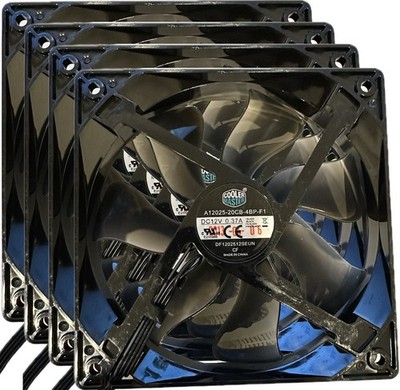 4x Lot Cooler Master A12025-20CB-4BP-F1 120mm Quiet PC CPU Fan 4-pin 12V 0.37A