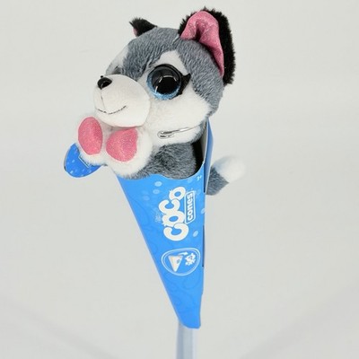 ZURU Coco Cones Plush Benji the Husky Dog Surprise Ice Cream Cone Toy New
