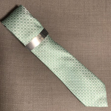 Alfani Men's Slim Neck Tie Garner Geo Green 2.75" inch Blade