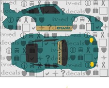 Porsche 42 1/64 WHITE TONER Waterslide Decal for Hot