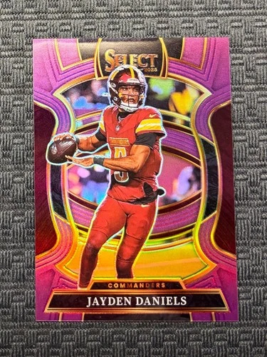 Jayden Daniels 2025 Panini Select Concourse Purple Prizm /75 COMMANDERS MVP QB