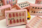 GLAMNETICS Press On Nails ROSE Short Almond BRAND NEW NIB Wine OPAQUE Shimmer — photo 5
