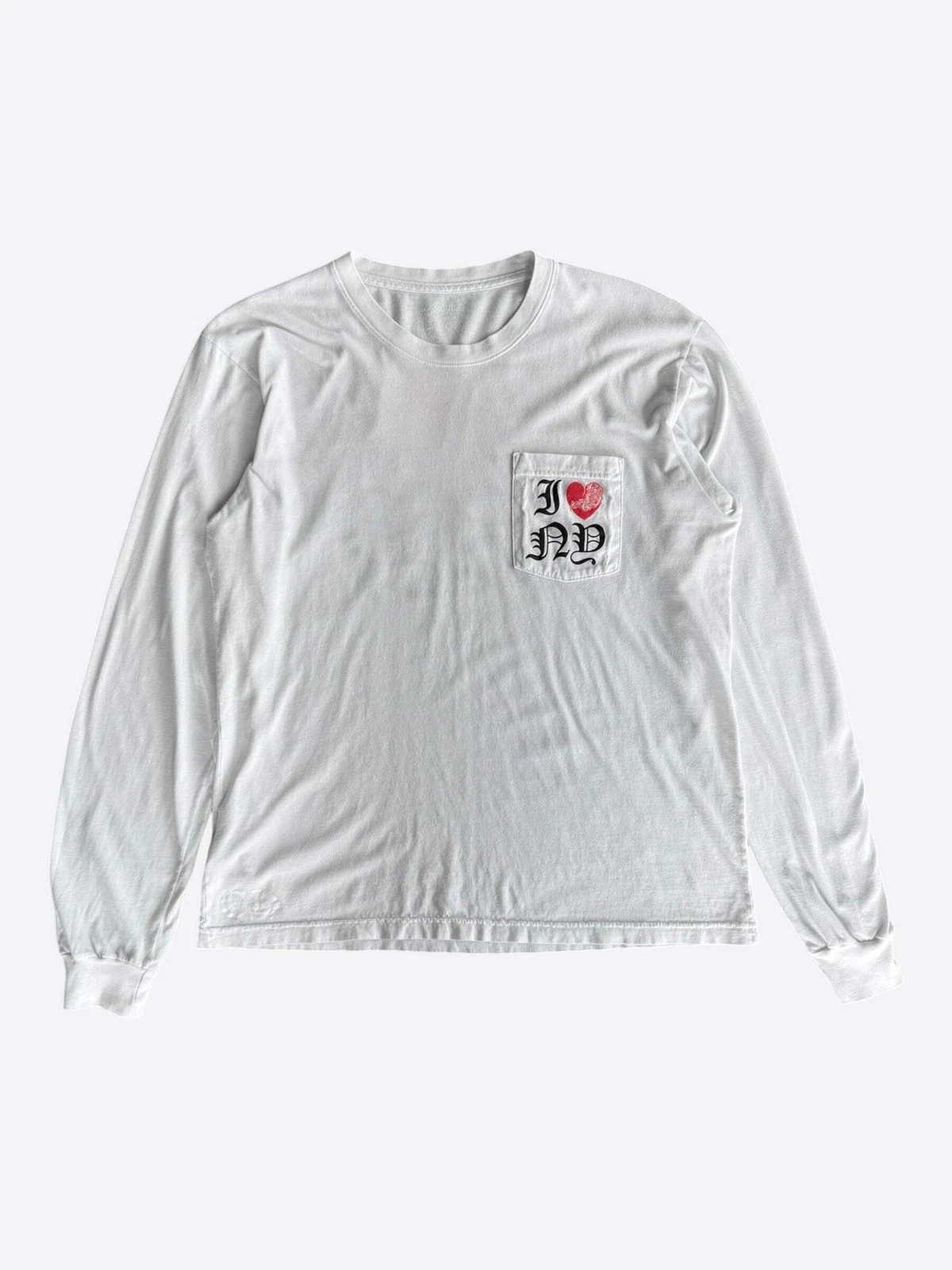 Chrome Hearts White & Red NY Longsleeve T-Shirt