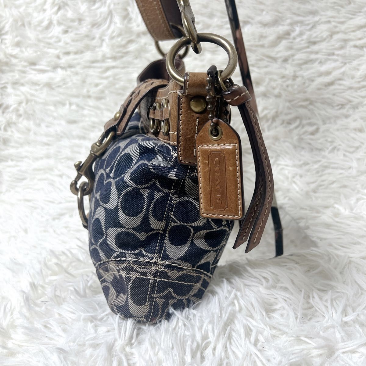COACH Legacy Signature Denim Shoulder Bag Y2K with Ch… - Gem