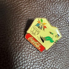 Nagano Olympics 1998 Coca-Cola Pin Badge M1176 Retro Fashionable No Box USED K