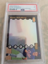 1996 Dennys Ryne Sandberg Hologram #9 PSA 5 . Cubs HOF.