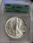 1986 US Silver Eagle $1 ICG MS69 First Year/Key Date