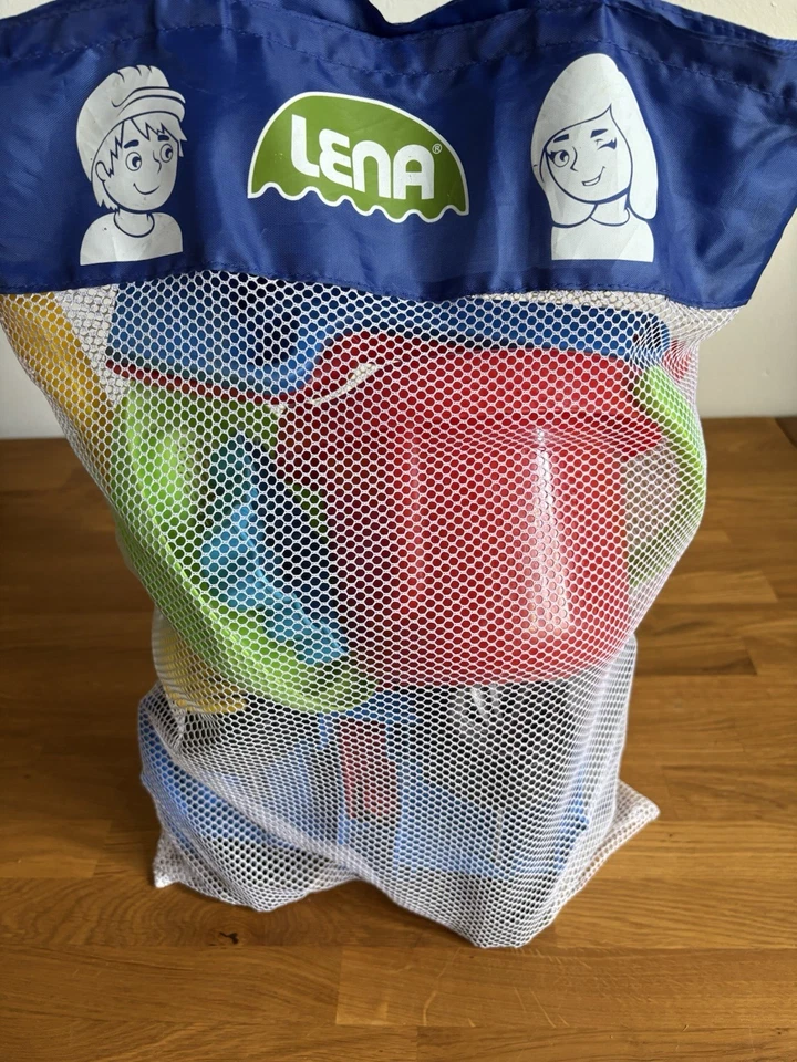 Lena Sandkasten Spielzeug Bagger Eimerchen Schaufel Förmchen Sandkasten Spielset - Bild 2 von 4
