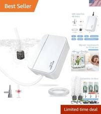 Fish Tank Air Pump - Ultra-Quiet Aquarium Aerator for Fish with Air Stone, Ch...