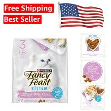 Purina 3 lb Kitten Dry Food with Savory Chicken and Turkey for Growth Support 6.33 per pound
