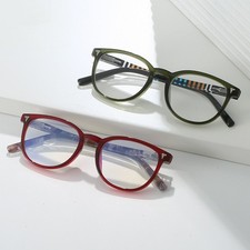 Retro Square Reading Glasses for Men and Women Anti-Blue Light Eyeglasses