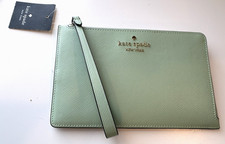 NWT kate spade New York Staci Large Slim Wristlet Wallet Mint Green