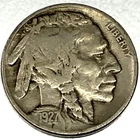 1927-P Buffalo Nickel 5C Fine (F) FULL DATE Philadelphia Actual Coin Shown -2137