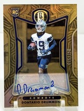 2022 Gold Standard Rookies Platinum /199 Dontario Drummond #166 Auto SHIPSAMEDAY