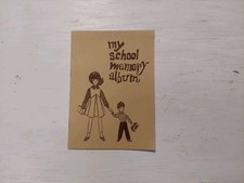 Vintage My School Memory Album Scrapbook Clean No Markings Photo frame 