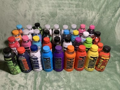 Empty Prime Hydration Bottle Collection Lot of 36 Different W/ Rare Limited Ed.