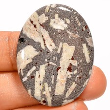 Natural Chinese Writing Jasper Oval Cabochon Gemstone 49.5 Ct 37X28X5 mm A-36947