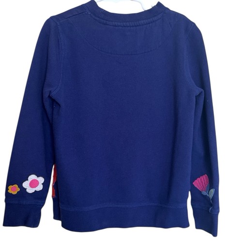 Girls Mini Boden Sweatshirt Appliqué Bird Flowers Jumper Age 7 - 8 Years - Picture 2 of 6