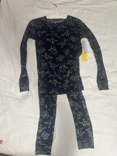 Cat Jack Boys Dinosaur 2 Piece Set Pajamas Size 10 and 14 Green Multi Color