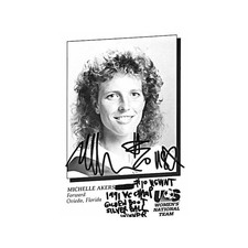 Michelle Akers Autographed and Multi Inscribed 5x7 Headshot