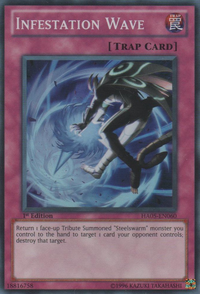 Infestation Wave - HA05-EN060 - Super Rare - 1st Edition - Lightly Played