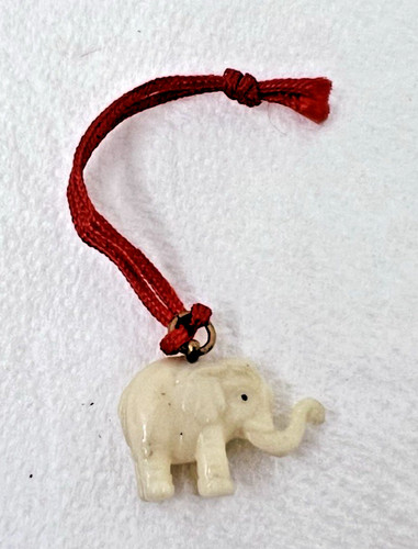 Vintage Tiny Elephant Trunk Up Charm 1/2” x 1/4” Bubble Gum Machine