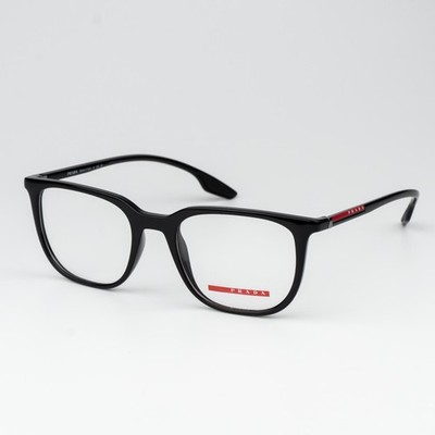 Prada Linea Rossa PS01OV 1AB1O1 Eyeglasses Frame Unisex Black Square New