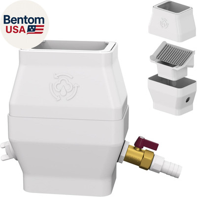 Rain Barrel Diverter Kit for 2''X3'' or 3''X4'' Gutter Downspouts, Rainwater Collect