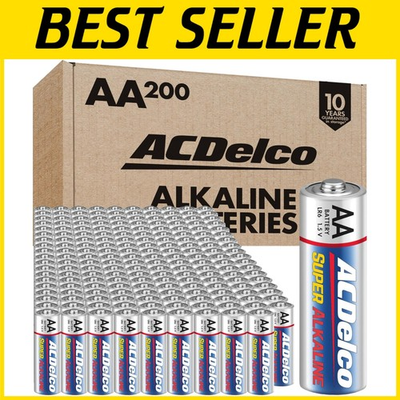 #ad ACDelco AA Batteries 200 Count 1.5V Super Alkaline $116.91