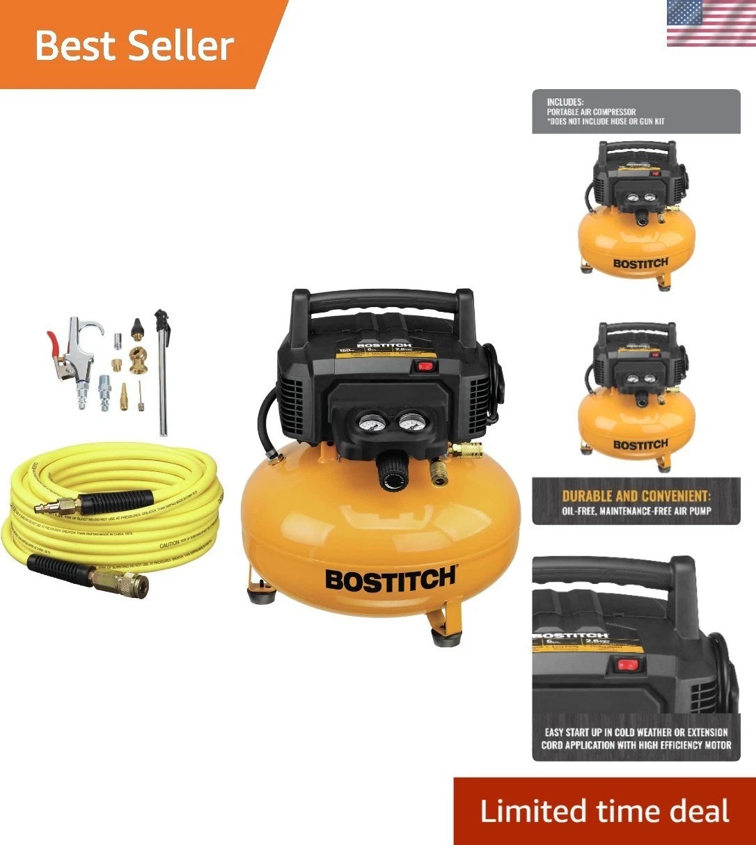 With High-flow Regulator & 50' Hose