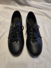 Bloch Womens 7.5 Black Veg Leather Techno Tap 7 Shoes Dance Warmup Oxford