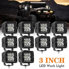 3 Inch Led Work Light Cube Pods Spot Flood Offroad Truck Driving Fog Lights