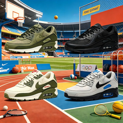 Nike Air Max 90 Men s Low Top Sneaker Running Shoe 4 Hot Color