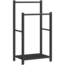 Free Standing Towel Rack for Bathroom, 16.5"L x 9.4"W x 31.5"H Black  Black
