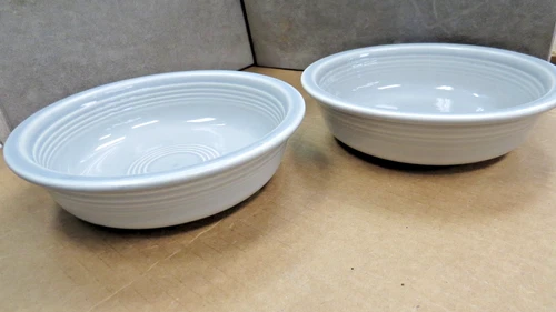 2 Fiesta FIESTAWARE Round 7" Cereal Bowls Lead Free,Grey