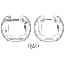 Bremsbackensatz 24111649 hinten für Opel Corsa C X01 Tigra X04