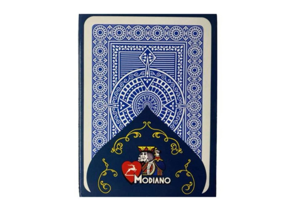 Ramino Acetato 2 Jumbo Index Blue Playing Cards Deck Plastic Modiano Italy NEW - Image 2 of 3
