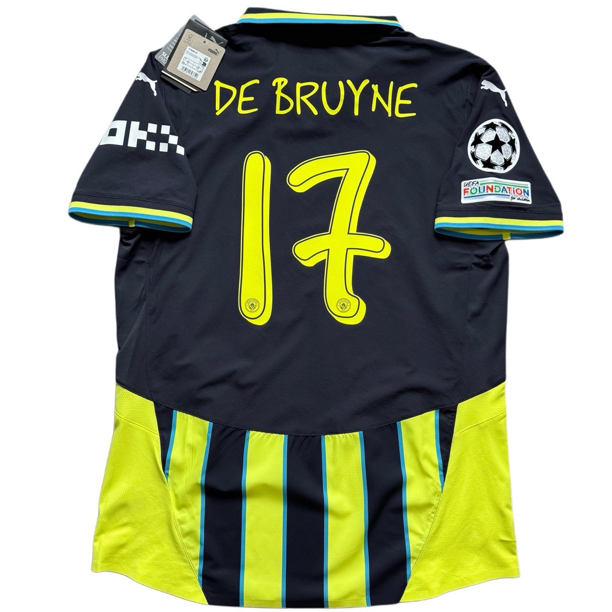 2024/25 Manchester City Authentic Away UCL Jersey #17 De Bruyne XL