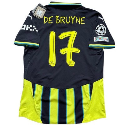 2024/25 Manchester City Authentic Away UCL Jersey #17 De Bruyne XL