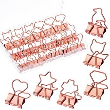 Mr. Pen- Cute Metal Binder Clips, 18 pcs, 0.75", Small Medium, Rose Gold
