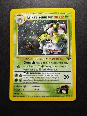 Pokémon TCG Erika's Venusaur Holo Rare Karte 4/132 Gym Challenge
