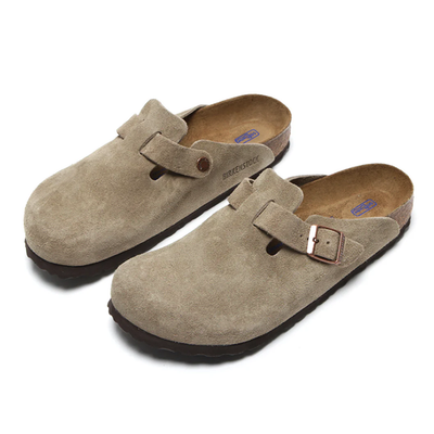 #ad Birkenstock Boston Suede Taupe Soft Footbed Clogs Men#x27;s Shoes Regular Wide $71.30