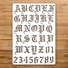 Stylized Alphab Large Reusable Wall Stencil For Painting DIY Home Decor Template