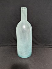 Sea Glass Bottle Aqua Colored Frosted