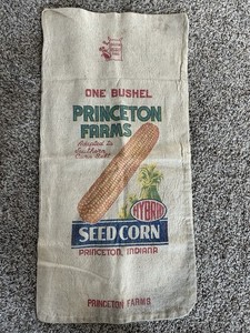 Princeton Farms  Indiana Hybrid Seed Corn Cloth Bag Nice