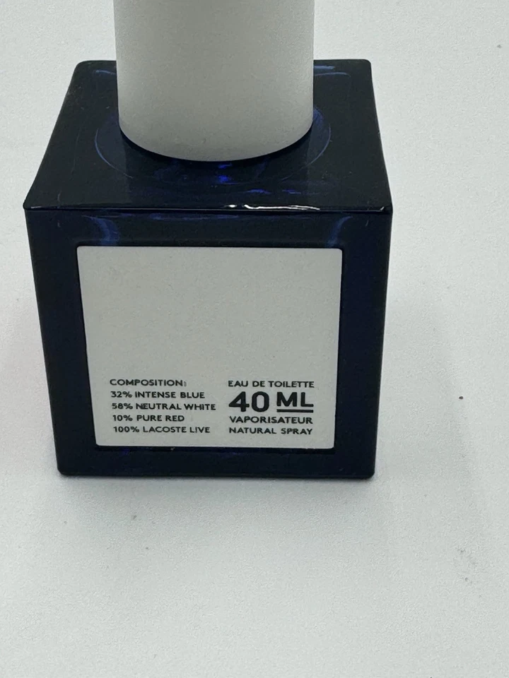Lacoste Live Eau de Toilette 40 ml 1,3 OZ Fragancia Hombre Botella Azul Raro Foto 2 de 4